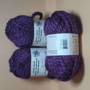 Yarn Bundle - Loops & Threads Chunky Braid in Purple